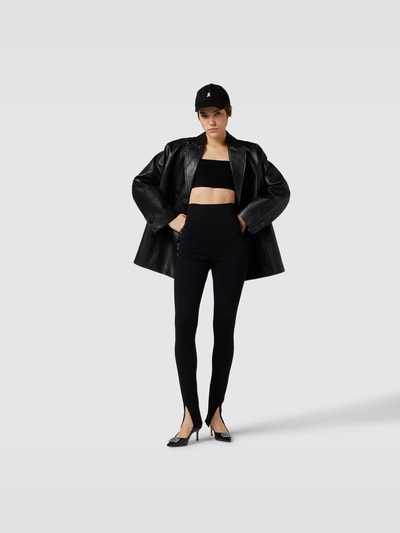 Victoria Beckham Crop Top aus Viskose-Mix Black 1