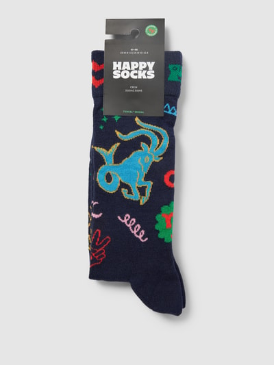 Happy Socks Socken mit Allover-Muster Modell 'Capricorn' Dunkelblau 3