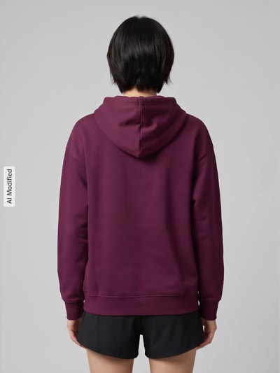 PUMA Relaxed Fit Sweatshirt aus Baumwoll-Mix Bordeaux 5