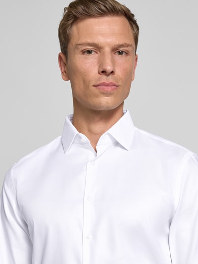 Jake*s Koszula biznesowa o kroju slim fit z kołnierzykiem typu kent Biały 3