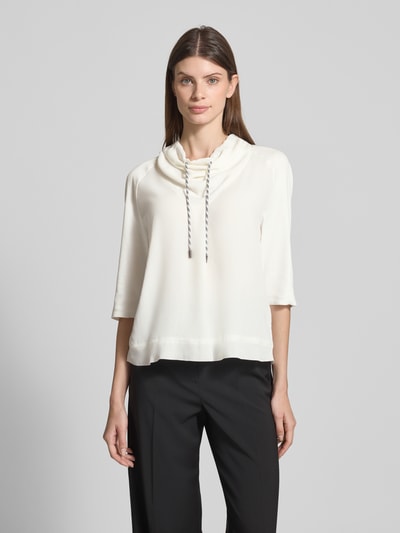 Marc Cain T-Shirt aus Baumwoll-Mix mit Tunnelzug Offwhite 4