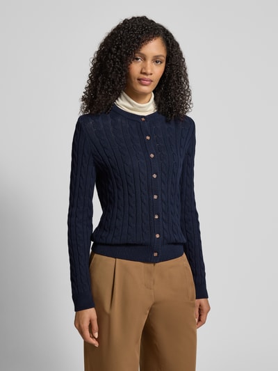 Jake*s Casual Kurtka z dzianiny z listwą guzikową Ciemnoniebieski 4