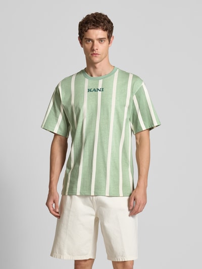 KARL KANI T-shirt met labelprint Groen - 4