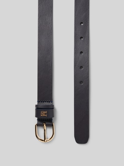 Tommy Hilfiger Pasek ze skóry naturalnej Ciemnoniebieski 3