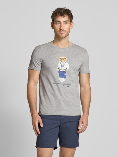 Polo Ralph Lauren T-Shirt mit Polo Bear Print Mittelgrau 4