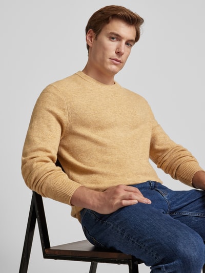 Scotch & Soda Regular fit gebreide pullover met ronde hals Camel - 3