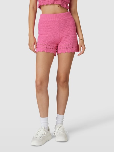 Gina Tricot Strickshorts mit elastischem Bund Modell 'Sadie' Pink 4