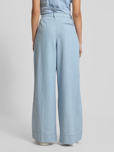 Liu Jo White Wide leg jeans met bandplooien Lichtblauw - 5
