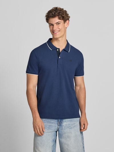 Champion Koszulka polo o kroju slim fit z naszywanym logo Błękitny 4