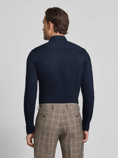 OLYMP No. Six Super slim zakelijk overhemd met kentkraag Marineblauw - 5