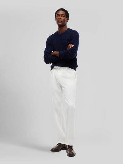 Tommy Hilfiger Regular Fit Pullover aus reiner Schafswolle Marine 1