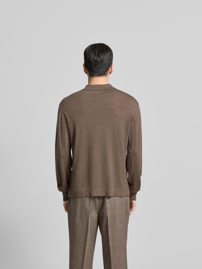 Officine Générale Pullover in Strick-Optik Taupe 5