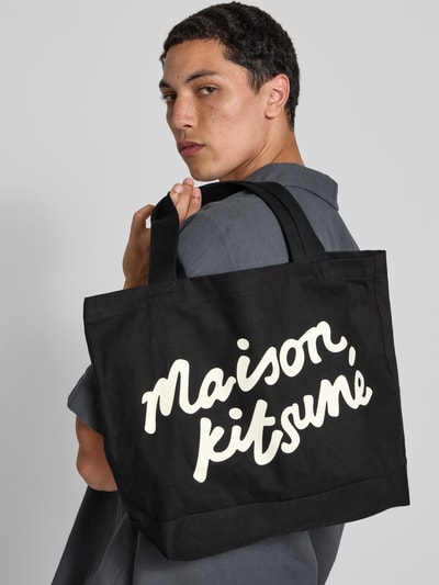 MAISON KITSUNÉ Shopper aus reiner Baumwolle Black 1