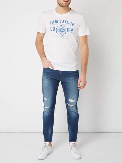 Tom Tailor T-shirt met logoprint  Wit - 1