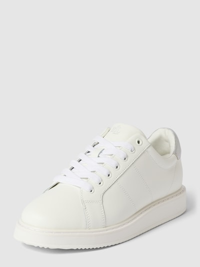 Lauren Ralph Lauren Sneakersy ze skóry z detalem z logo model ‘ANGELINE’ Biały 1