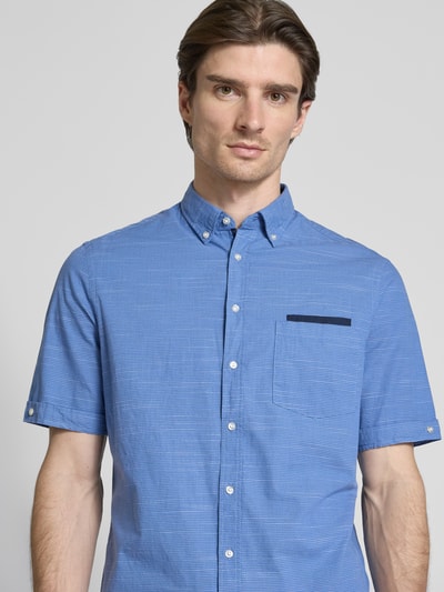 Christian Berg Men Freizeithemd mit Knopfleiste Jeansblau 3