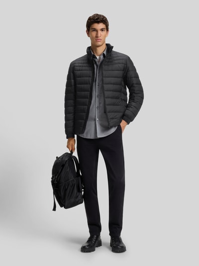 BOSS Orange Slim Fit Steppjacke mit Label-Patch Modell 'ODEN2' Black 1