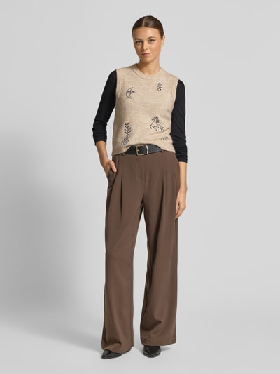 Scotch & Soda Regular Fit Pullunder mit Alpaka-Anteil Beige 1