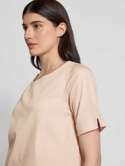 Milano Italy Regular Fit Blusenshirt mit Knopfleiste auf der Rückseite Beige 3