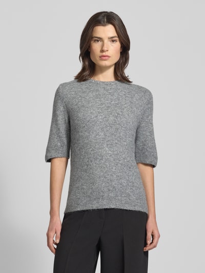 B.Young Bluzka o kroju regular fit z efektem dzianiny model ‘Omea’ Średnioszary melanż 4