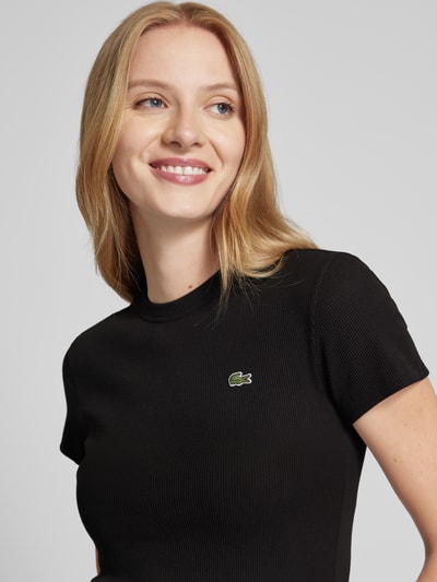 Lacoste Sport Slim fit T-shirt met labelpatch Zwart - 3