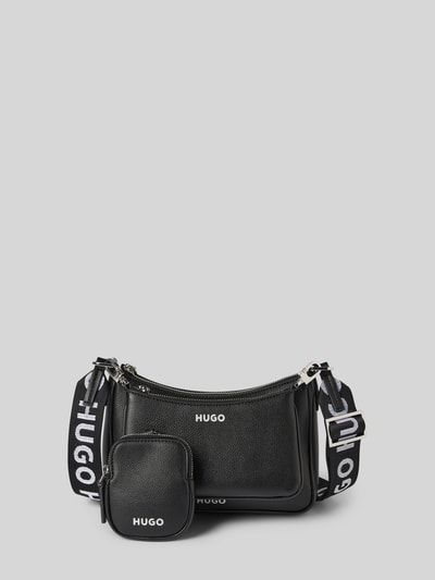 HUGO Handtasche mit Label-Print Modell 'Bel' Black 2