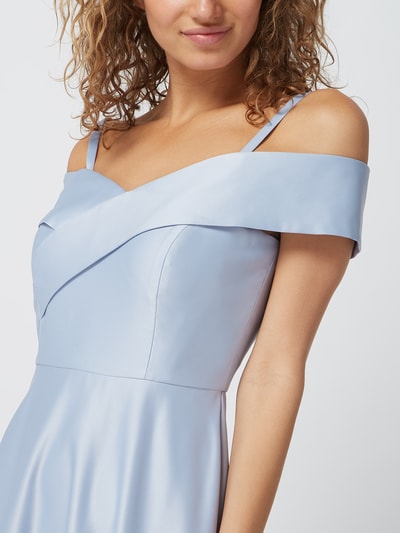 Christian Berg Cocktail Cold-Shoulder-Abendkleid aus Satin  Sky 3