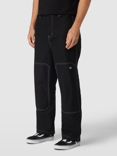 Dickies Broek met contrasterende naden, model 'FLORALA' Zwart - 4