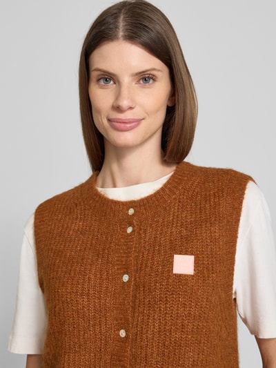 American Vintage Mouwloos vest met labelpatch Cognac gemêleerd - 3