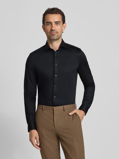 OLYMP Level Five Slim Fit Businesshemd mit Kentkragen Black 4