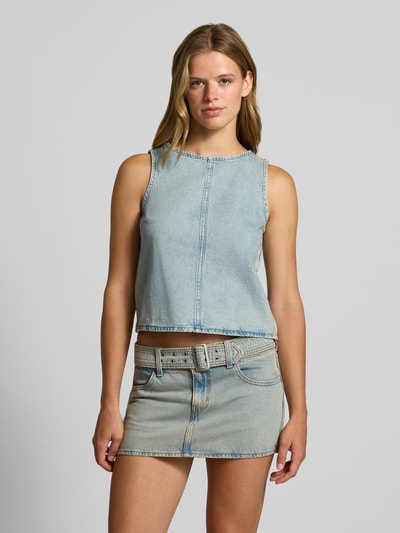 Levi's® Regular Fit Blusentop aus reiner Baumwolle Modell 'DENIM SHELL' Hellblau 4