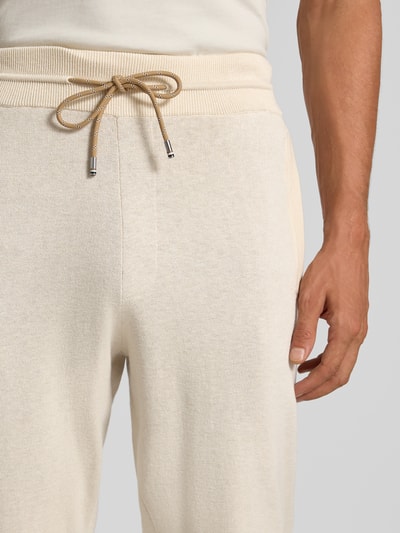 BOSS Regular Fit Sweatpants aus Baumwoll-Schurwoll-Mix Modell 'IDRICO' Offwhite 3