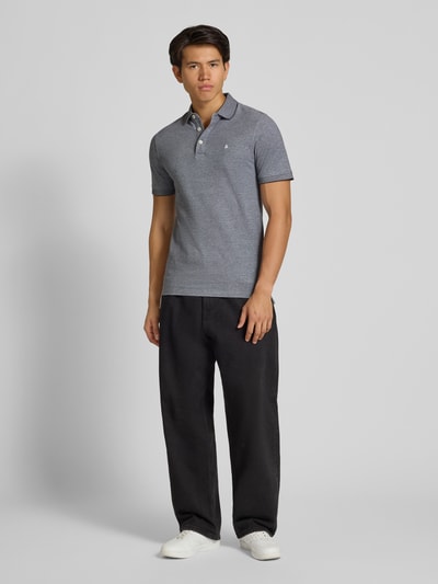 Jack & Jones Regular Fit Poloshirt mit Label-Stitching Modell 'PAULOS' Anthrazit 1