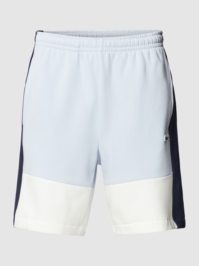 Lacoste Regular Fit Sweatshorts im Colour-Blocking-Design Hellblau 2