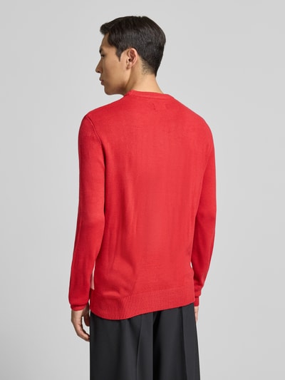 Montego Slim Fit Pullover in Strick-Optik  Rot 5