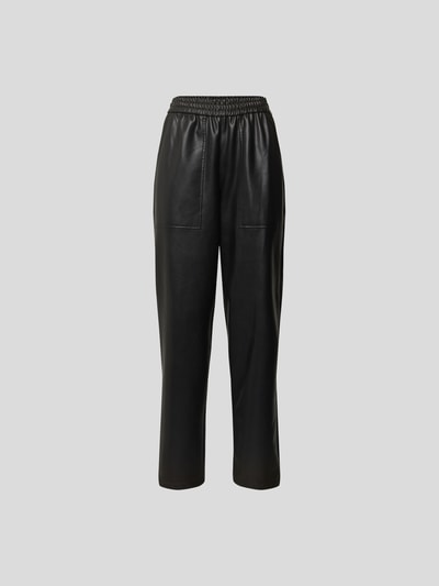Tibi Hose in Leder-Optik Schwarz 2