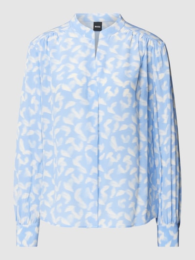 BOSS Zijden blouse met all-over print, model 'BANORA' Lichtblauw - 2