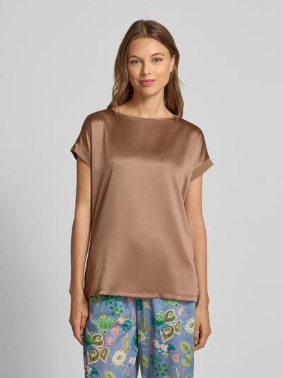 Christian Berg Woman T-shirt met kapmouwen Middenbruin - 4