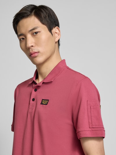 PME Legend Poloshirt mit Label-Detail Koralle 3