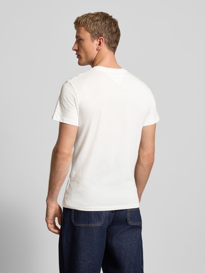 Tommy Jeans Slim Fit T-Shirt aus reiner Baumwolle Offwhite 5