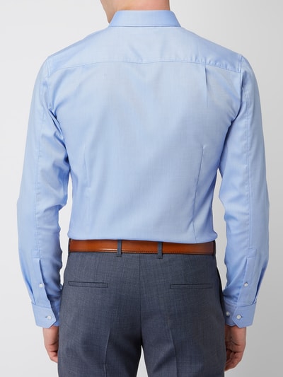 HUGO Super slim fit zakelijk overhemd van katoen, model 'Elisha' Bleu - 5