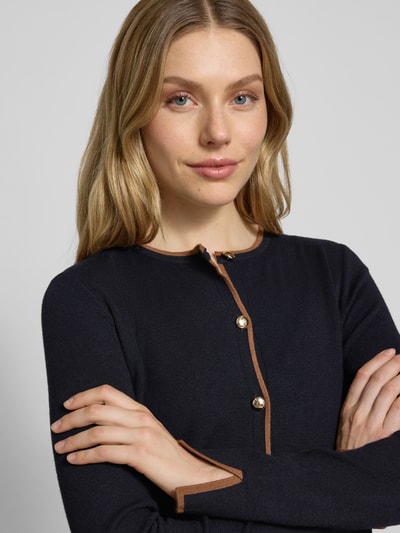 Mango Strickjacke aus Viskose-Mix Modell 'LUCCAPK' Marine 3