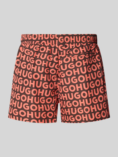 HUGO Badehose mit Tunnelzug Modell 'KALY' Orange 3