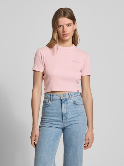Dickies T-shirt krótki z prążkowaniem model ‘PLENTYWOOD’ Różowy 4