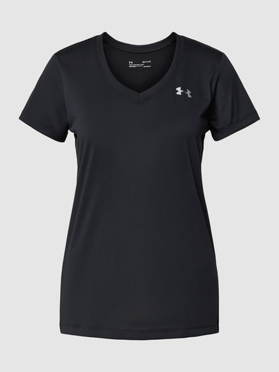 Under Armour T-shirt z dekoltem w serek Czarny 2