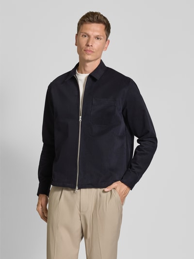 Forét Regular fit overhemdjack met kentkraag en tweewegsritssluiting Zwart - 4