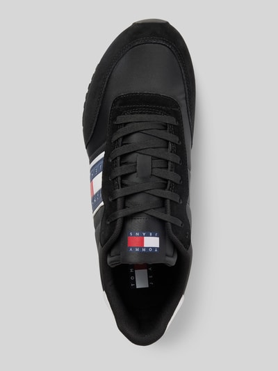 Tommy Jeans Sneakers van leermix, model 'RUNNER' Zwart - 3