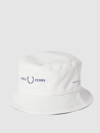 Fred Perry Bucket Hat mit Wendefunktion Weiss 1