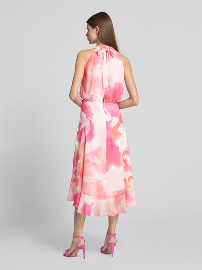 Swing Cocktailkleid mit Stehkragen Pink 5