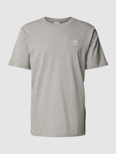 adidas Originals T-shirt met labelstitching, model 'ESSENTIAL' Lichtgrijs - 2